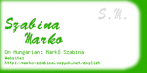 szabina marko business card